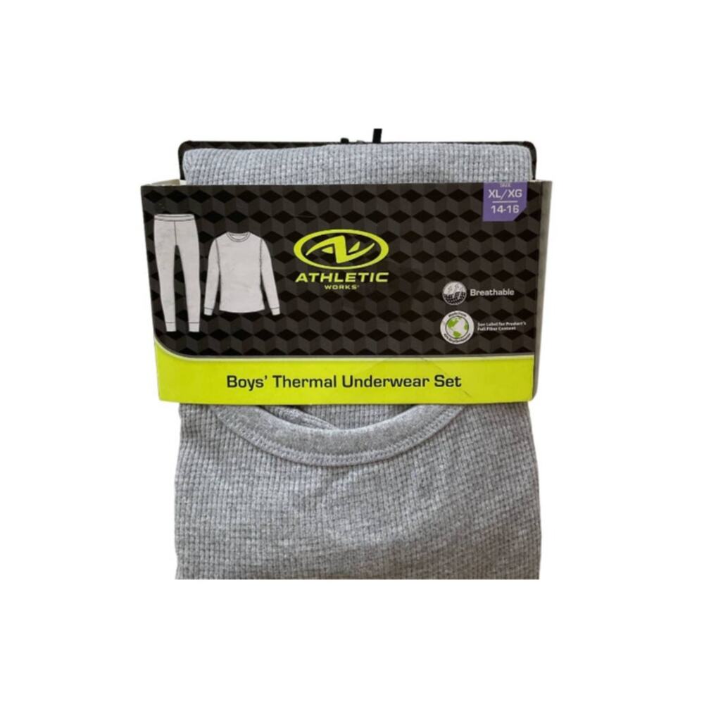 Athletic Works Thermal Boys Size XL Gray NWT